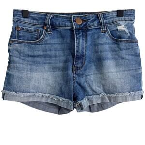 SEETHRUSOUL Distressed High Rise Boyfriend Denim Jean Shorts Medium Wash Size 26